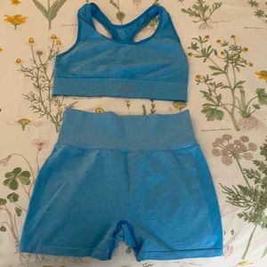 PINK Light Blue Workout Set ☺️ Sz S